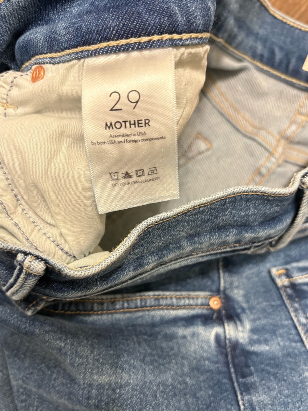 MOTHER The Kick It Jeans Size 29 High Rise Straight Kick Flare Denim - Picture 5 of 7